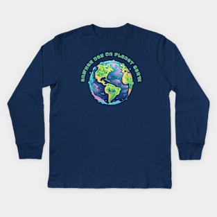 Another Day on Planet Earth Kids Long Sleeve T-Shirt